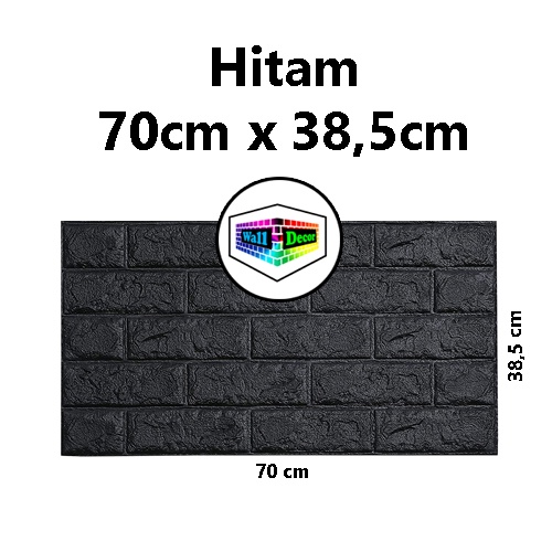 Jual WD Wallpaper 3D Foam Sticker Bata Warna Hitam Premium Wall Paper ...