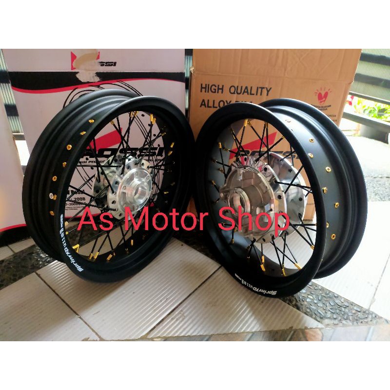 Jual VELG SET SPRINT XD 300 350 RING 14 TROMOL SET TIGER REVO NEW