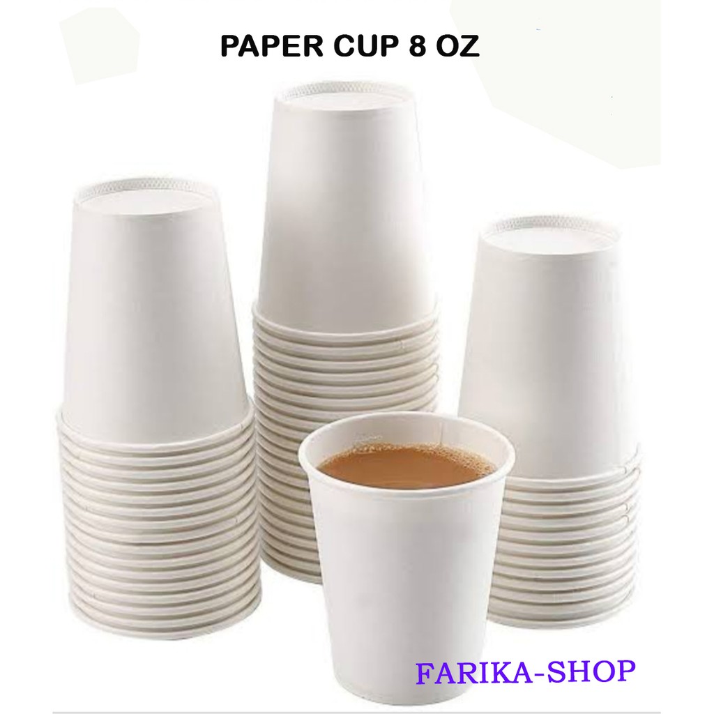 Jual Paper Cup 8 Oz Polos Paper Cup Coffe Gelas Kertas Kopi Shopee Indonesia 0541