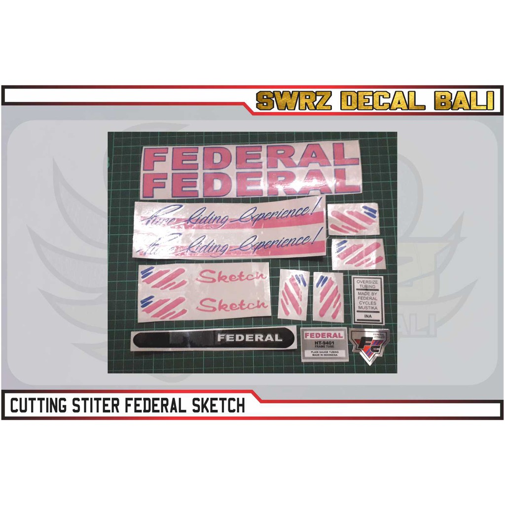 Jual DECAL CUTTING STIKER FEDERAL SKETCH | Shopee Indonesia