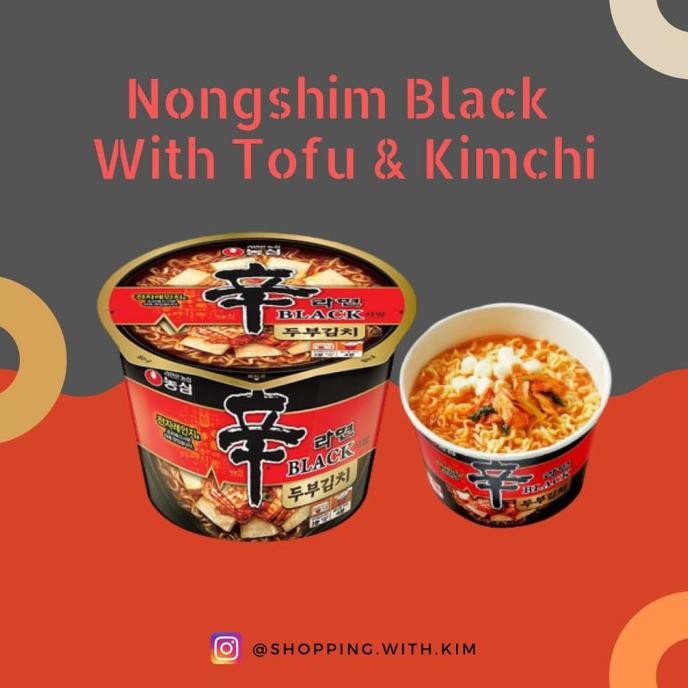 Jual Shin Black Ramen Ramyun With Tofu Kimchi Nongshim Makanan Korea