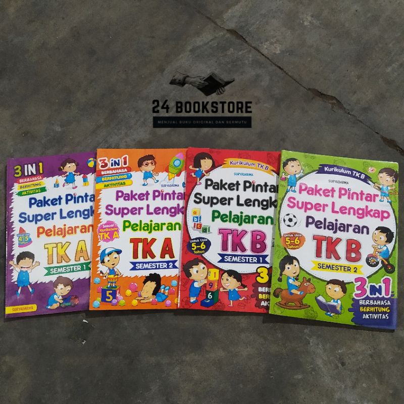 Jual Buku Anak Paket Pintar Super Lengkap Pelajaran TK A & B Semester 1 ...