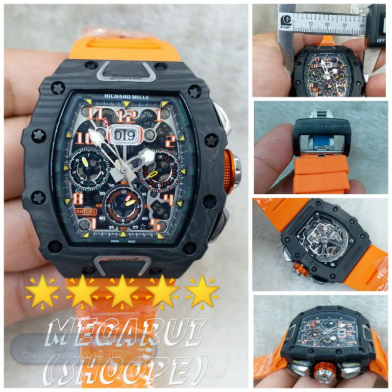 JAM TANGAN COWOK RICHARD MILE RM 11 03 CARBON CASE SWISS ETA