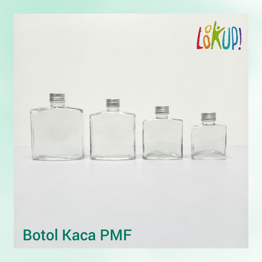 Jual BOTOL KACA POLOS - PERSEGI/Glass Bottle Minuman Kopi/Susu/Juice ...