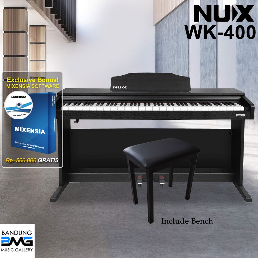 Jual NUX WK 400 Digital Piano / WK400 / WK-400 Garansi Resmi | Shopee ...