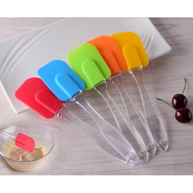 Jual Spatula Kue Silikon Food Grade Pengaduk Adonan Mini Alas Sutil