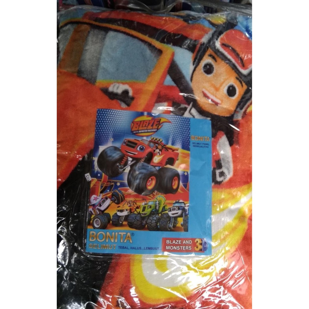 Jual SELIMUT BONITA BLAZE MONSTERS BLANKET MESIN BALAP TRUK TRUCK MACHINES  | Shopee Indonesia