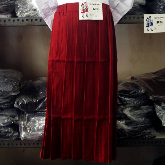 Jual Rok Panjang Rempel Seragam SD Merah (Seragam Sekolah) | Shopee ...