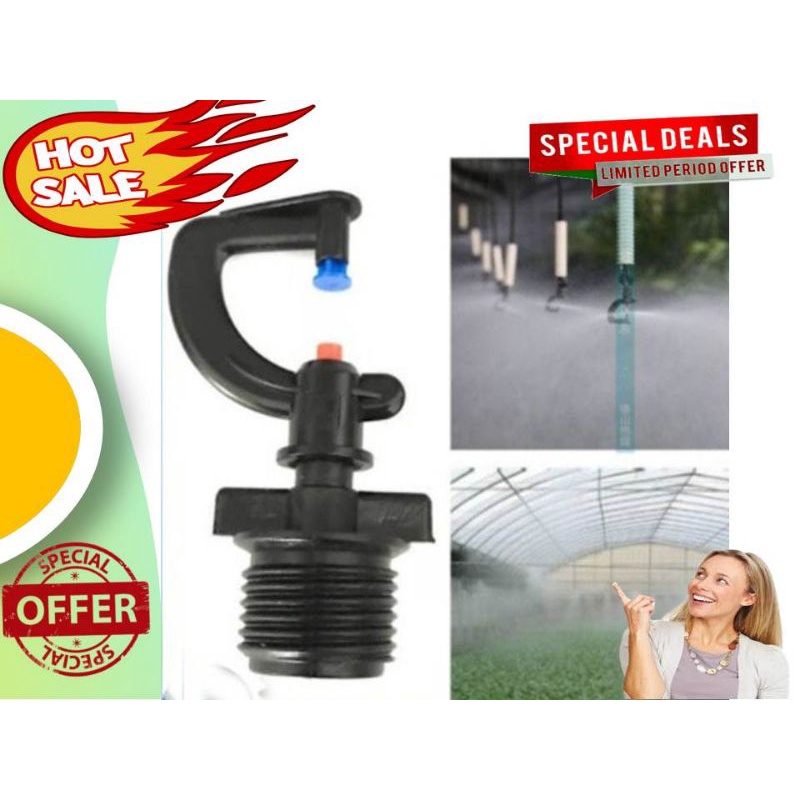 Jual ALAT SIRAM Sprayer Kabut Degrees Refraction Misting Sprinkler 1/2 ...