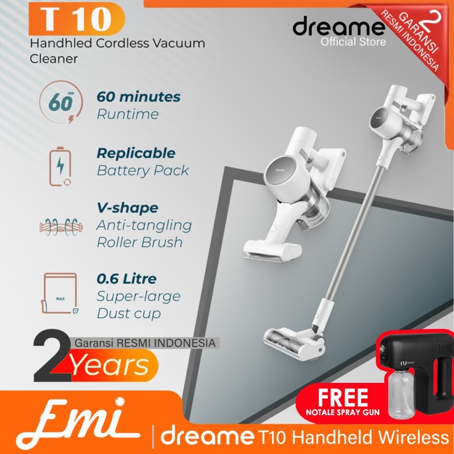 Jual Dreame T10 Handheld Vacuum Cleaners 20000Pa cordless Penyedot Debu