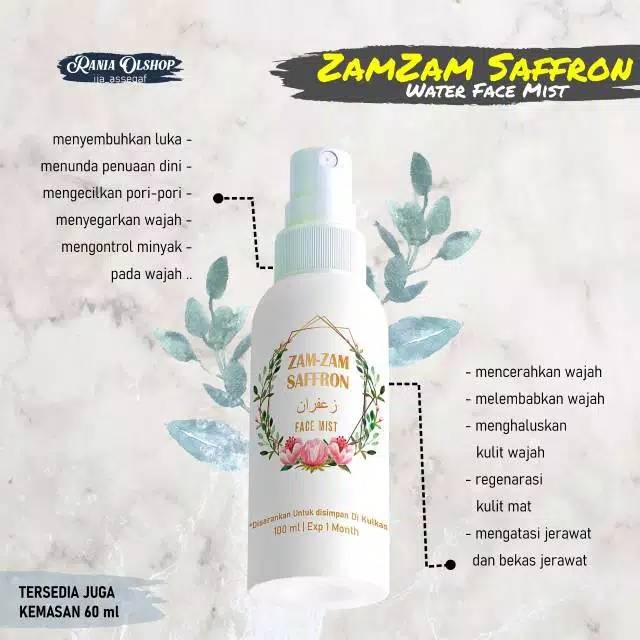 Jual zamzam saffron 60ml dan 100ml (face mist) Shopee Indonesia