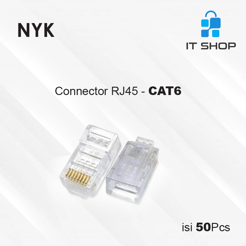 Jual NYK Connector UTP RJ-45 CAT6 Isi 50pcs | Shopee Indonesia