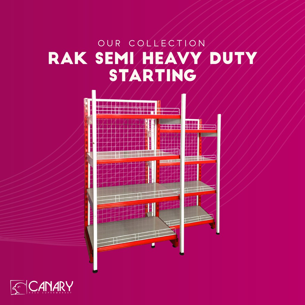 Jual Rak Supermarket Semi Heavy Duty 45 Double CANARY Start Set ...