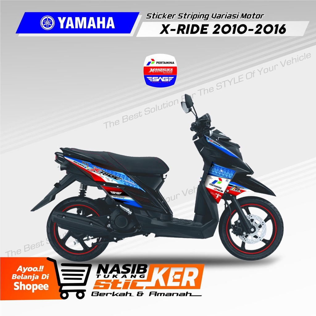Jual STRIPING STIKER VARIASI MOTOR YAMAHA X-RIDE/TTX 2010/2016 LIVERY ...