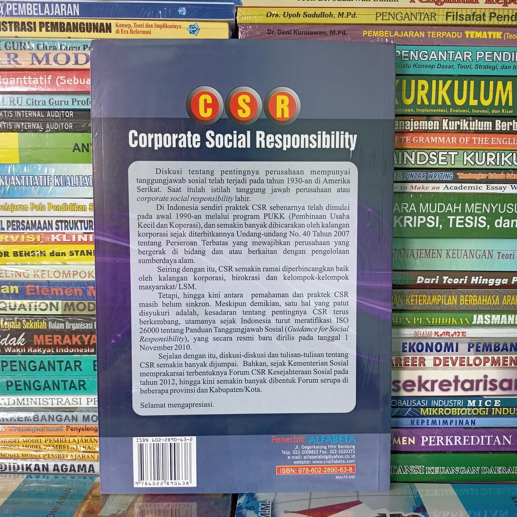 Jual Buku CSR Corporate Social Responsibility Tanggung Jawab Sosial ...