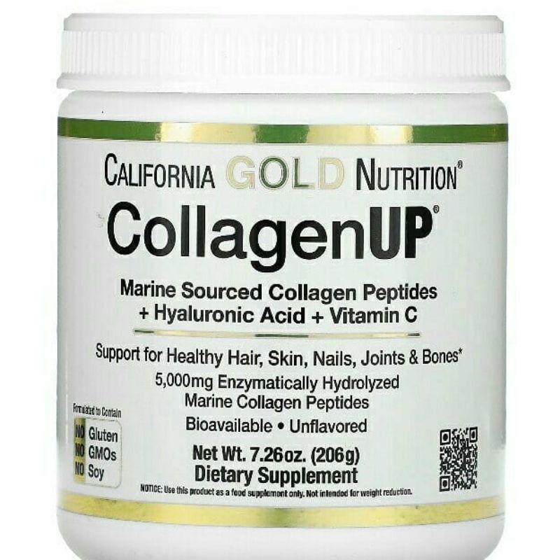 Jual California Gold Nutrition CollagenUP 206g (Marine Hydrolyzed ...