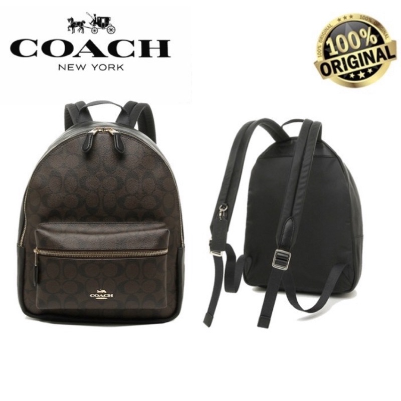 Jual MEDIUM CHARLIE BACKPACK IN SIGNATURE CANVAS (COACH F32200