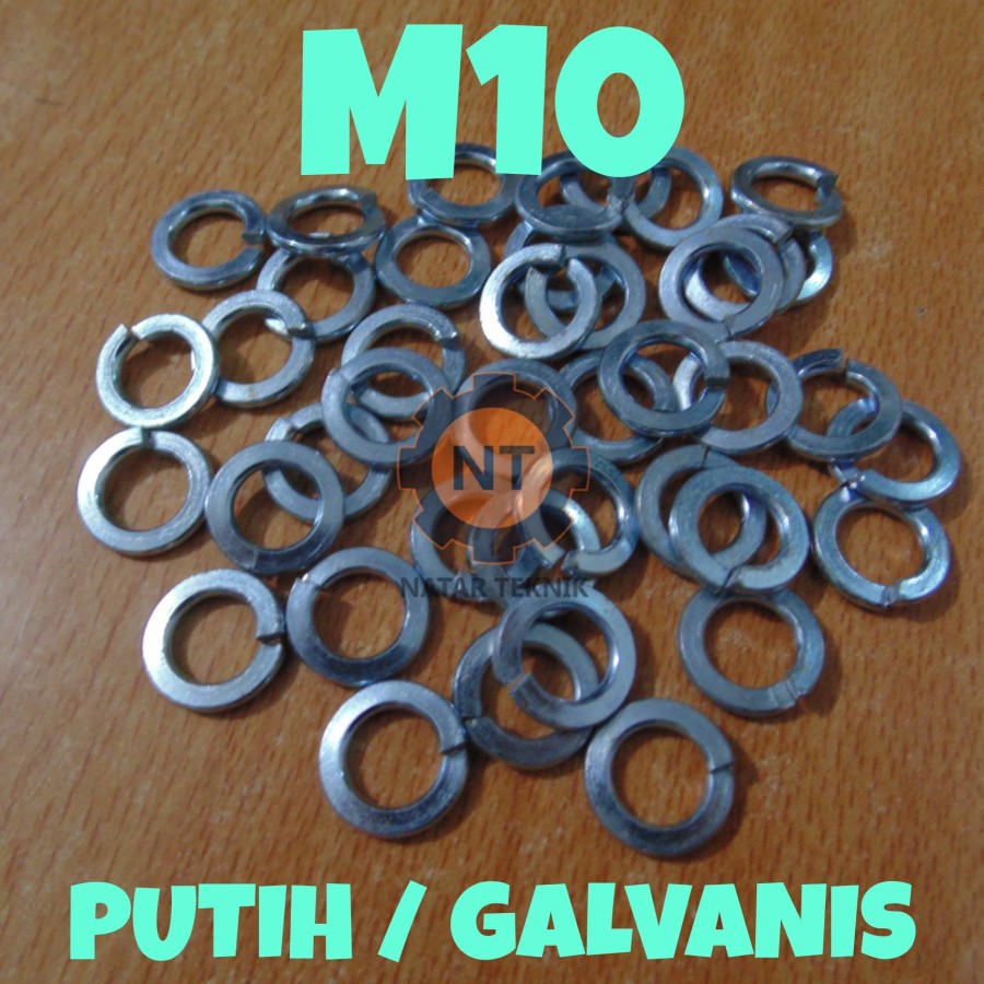 Jual Ring Per M10 Putih Galvanis (Spring Washer) | Shopee Indonesia