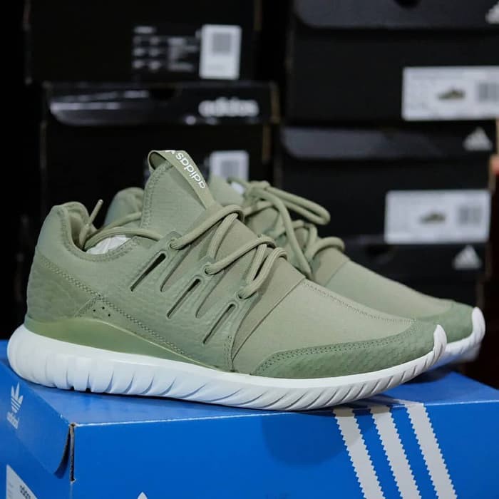 Adidas tubular radial store olive green