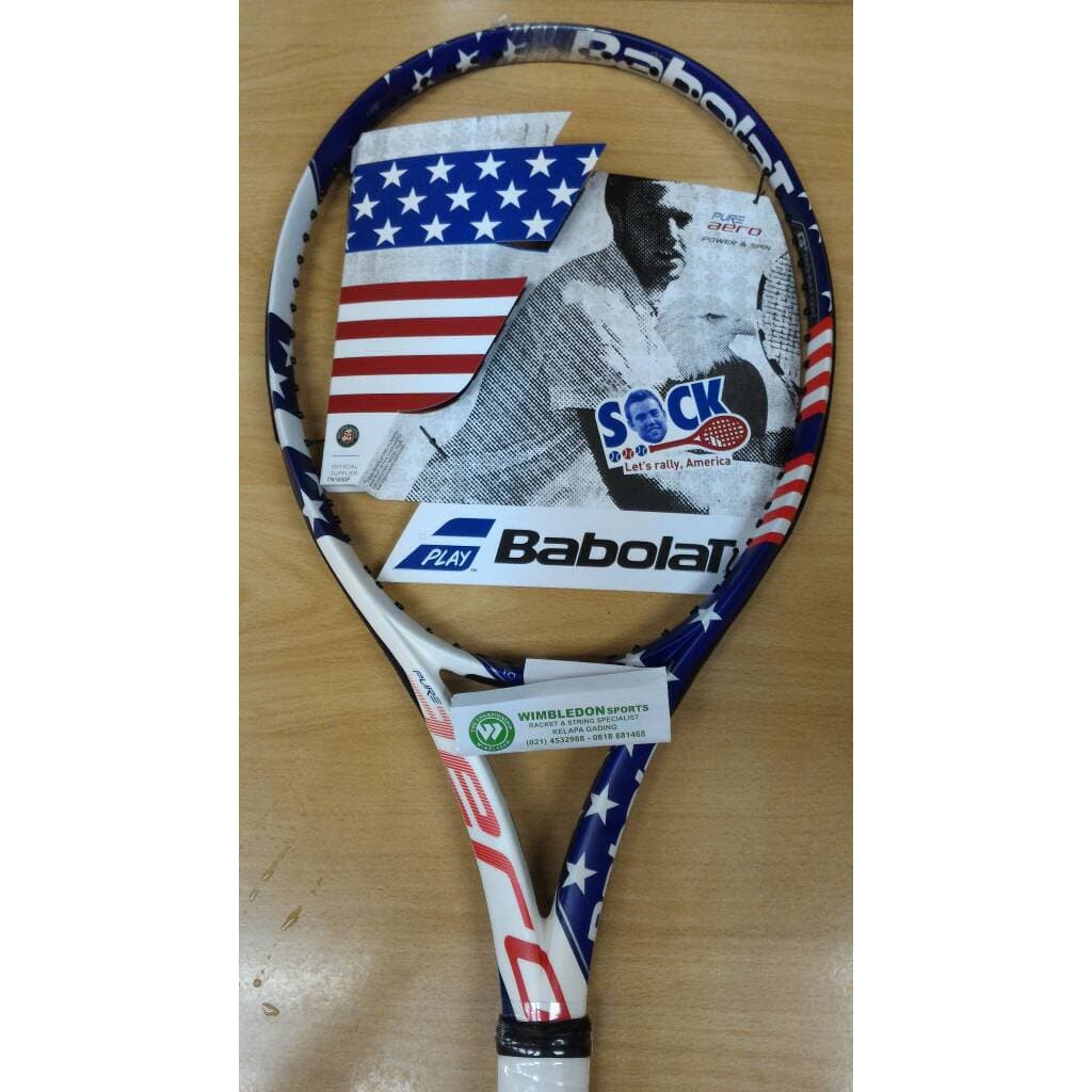 Jual raket NEW Tenis BABOLAT PURE AERO STARS STRIPES USA JACK