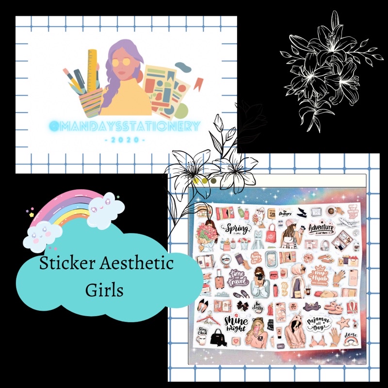 Jual Sticker Aesthetic Girl | Shopee Indonesia