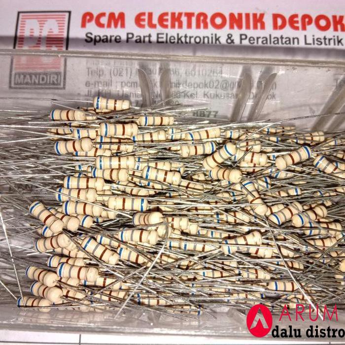 Jual Resistor 680 Ohm 680R 0.2Watt 1/2W Toleransi 5% Pcmelebik54 Segera ...