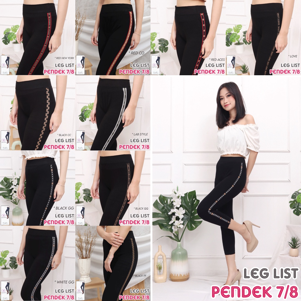 Jual Legging Lis Pendek Wanita / Legging List Pendek Import Wanita ...