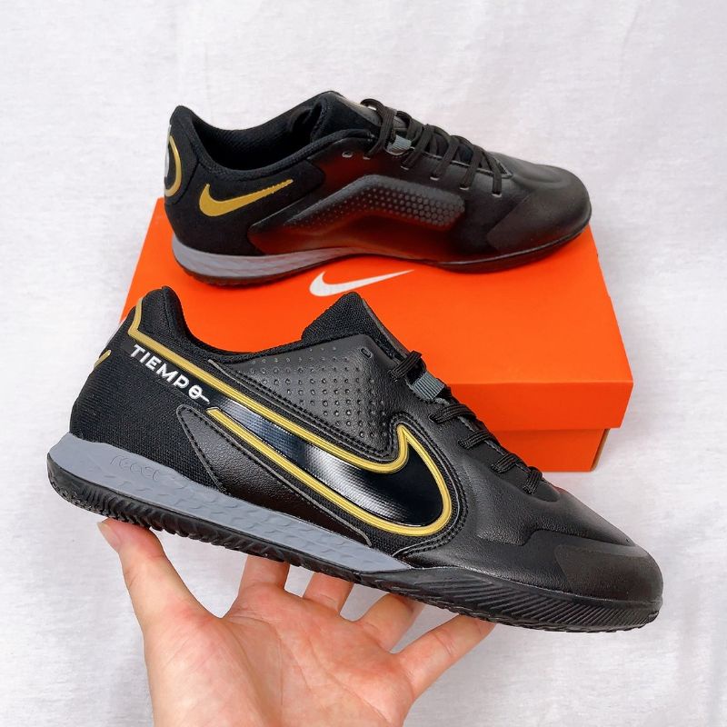 Jual Sepatu Futsal Nike Tiempo Legend 9 Pro Black Gold IC Shopee