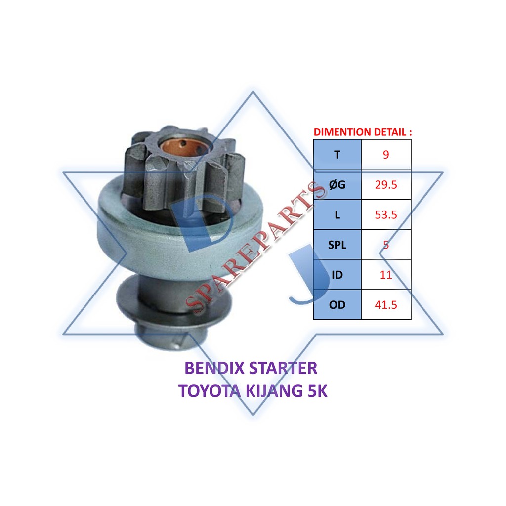 Jual BENDIX STARTER TOYOTA KIJANG 5K Shopee Indonesia