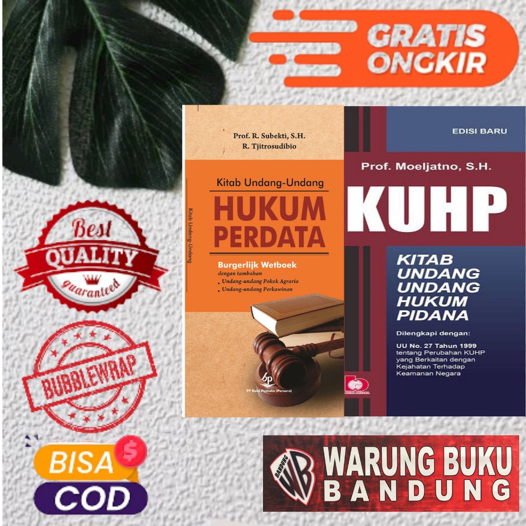 Jual Paket Buku Kitab Undang-Undang Hukum Pidana Dan Perdata - BW Dan ...