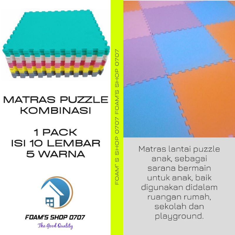 Jual Alas Lantai Matras Puzzle Tikar Karpet Warna Kombinasi Merak Eccomat Bukan Evamat Shopee