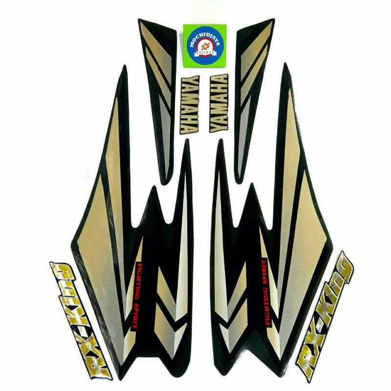Jual STRIPING RX KING 2002 HIJAU BOTOL SET EMBLEM RX KING YAMAHA