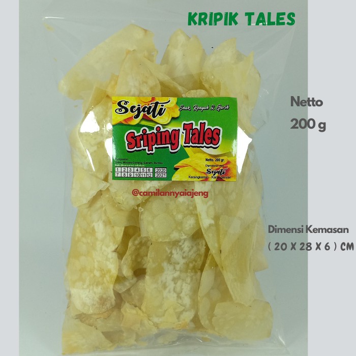 Jual Keripik Tales Besono Jajanan Tradisional Manis Gurih Asli Khas