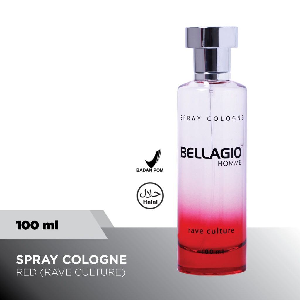 Jual Bellagio Spray Cologne Rave Culture (Red, 100ml) | Shopee Indonesia