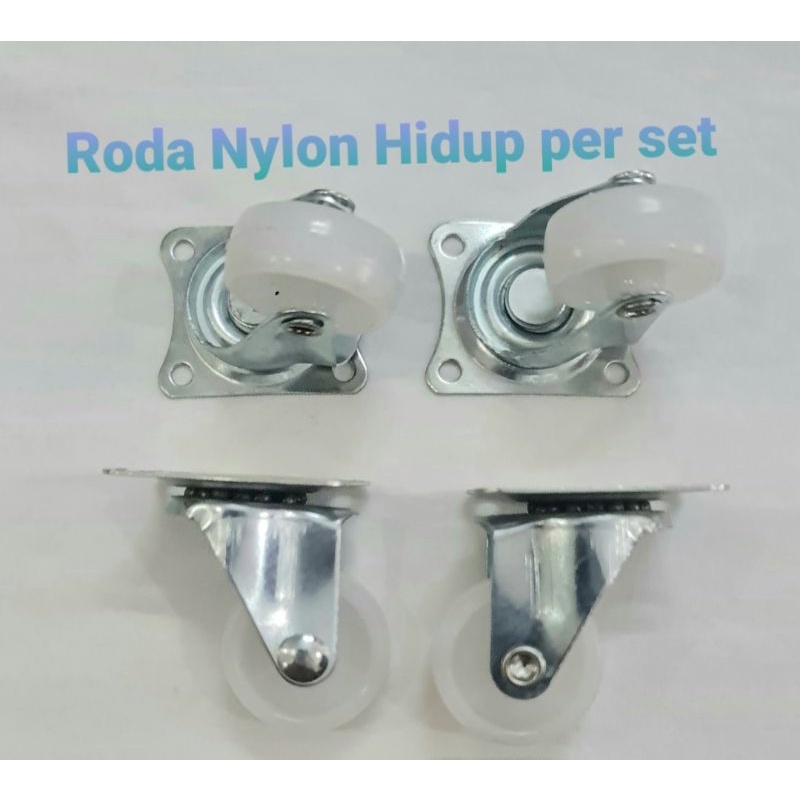 Jual Roda Caster Nylon Putih Ukuran Mm Shopee Indonesia