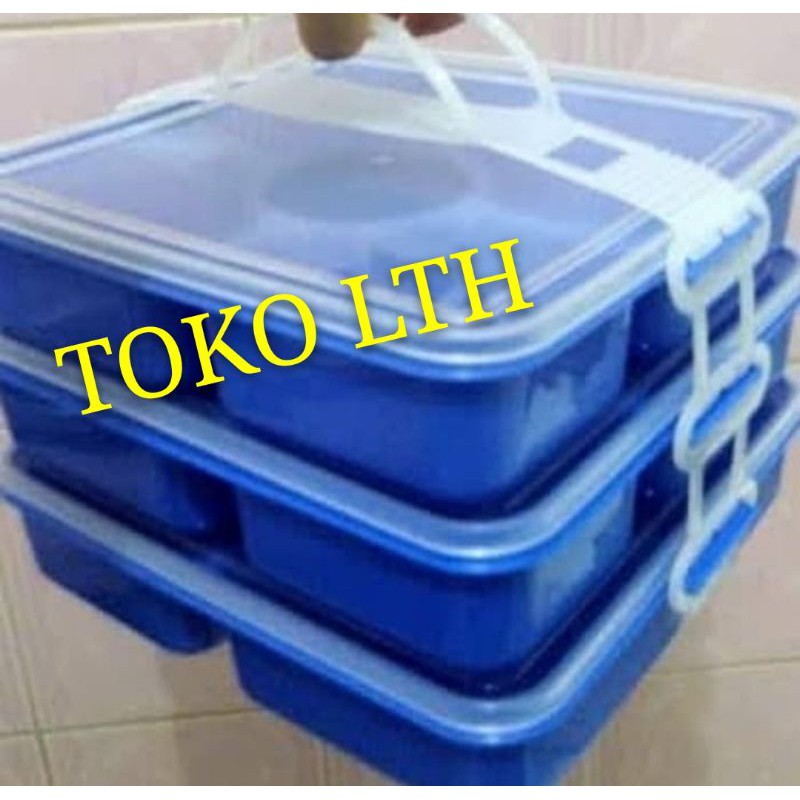 Jual RANTANG CATERING SEGI SUSUN 3 PLASTIK FIESTA BOX OMPRENG KOTAK ...