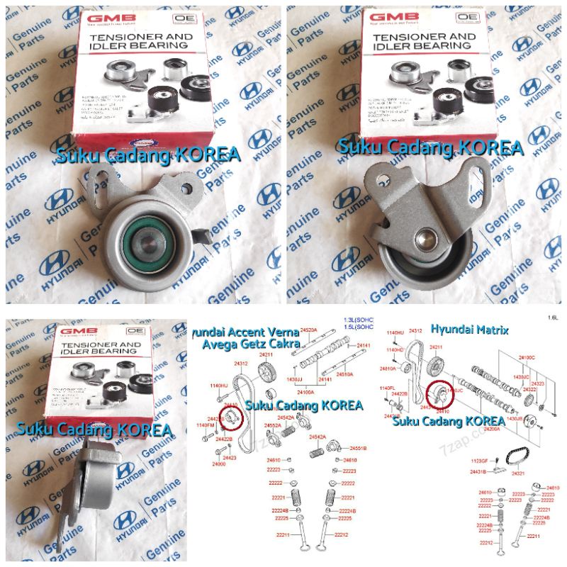 Jual Tensioner timing belt Hyundai Accent Verna Avega Getz Matrix