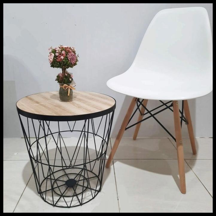 Jual Table Tamu - Informa Meja Kopi Cafe Tamu Bulat Besi Minimalis