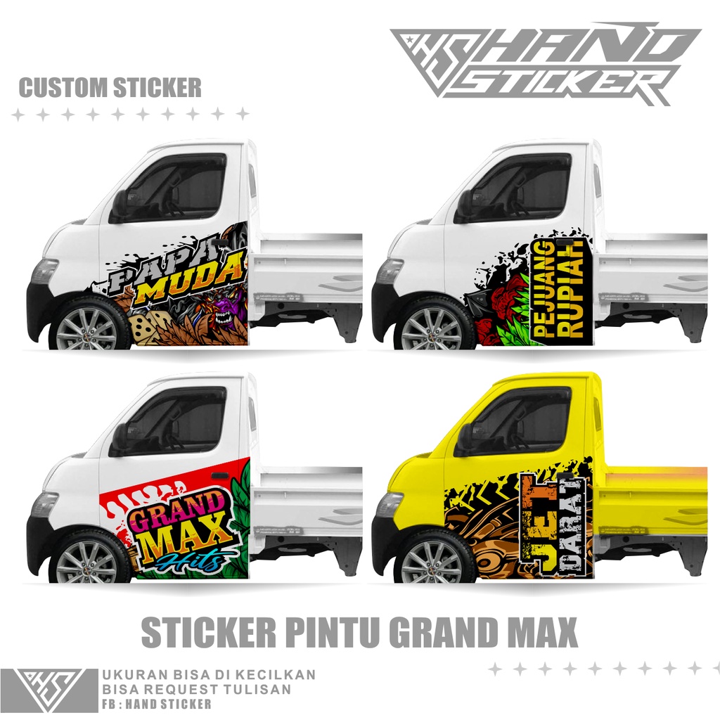 Jual Sticker Decal Print Custom Pintu Depan Grand Max Pickup Bisa ...