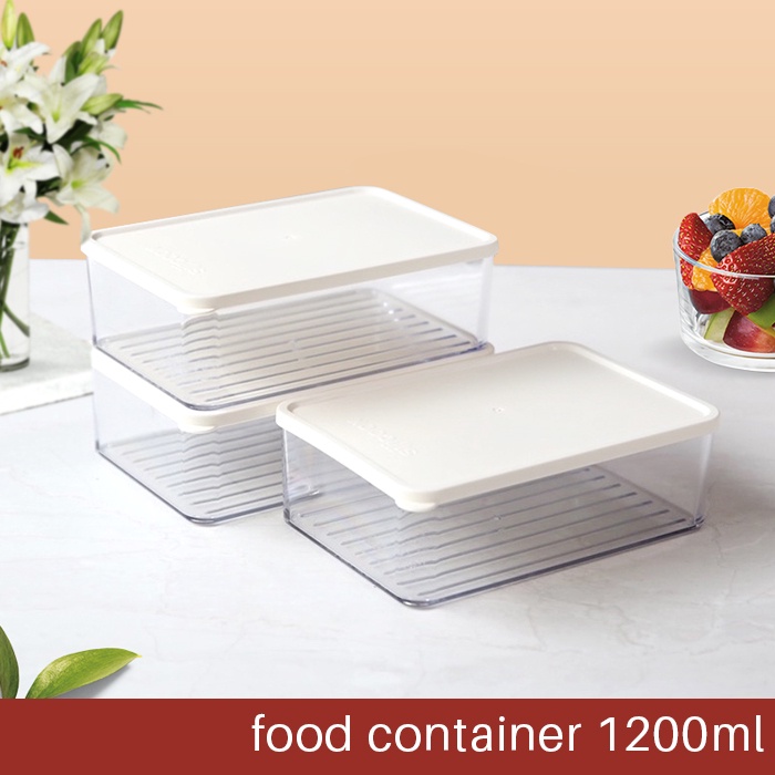 Jual Food Container Deep 1200ml 201465 Cm Kotak Makanan Penyimpanan Kulkas Fridge 5388