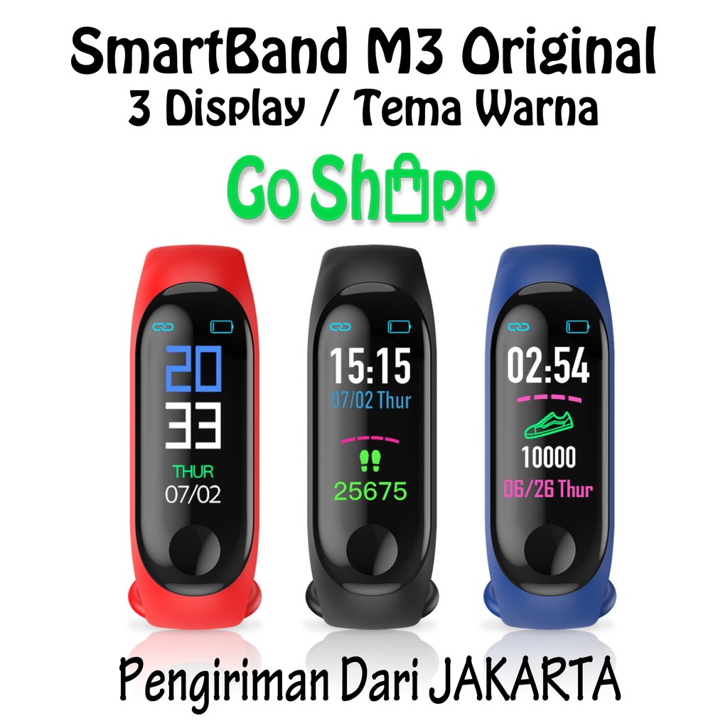 Jual SmartBand M3 Smartwatch M3 Bluetooth Pedometer Detak Jantung Smartwatch Sport Smartband Shopee Indonesia