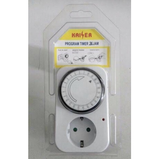 Jual stop kontak timer analog kaiser 24 jam | Shopee Indonesia
