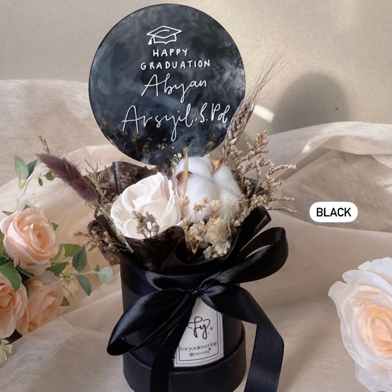 Jual ACRYLIC TOPPER IN BLOOM BOX | Shopee Indonesia