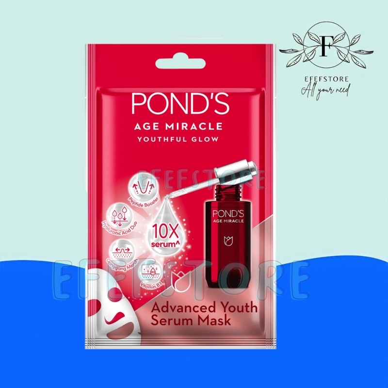 Jual Ponds Age Miracle Serum Sheet Mask Anti Aging 25 gr Shopee Indonesia