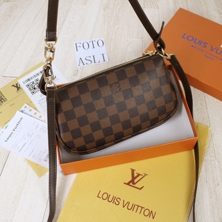 Jual L Vuitton Pochette 1603(Free Box+ Dust Bag+Invoice+No Seri)