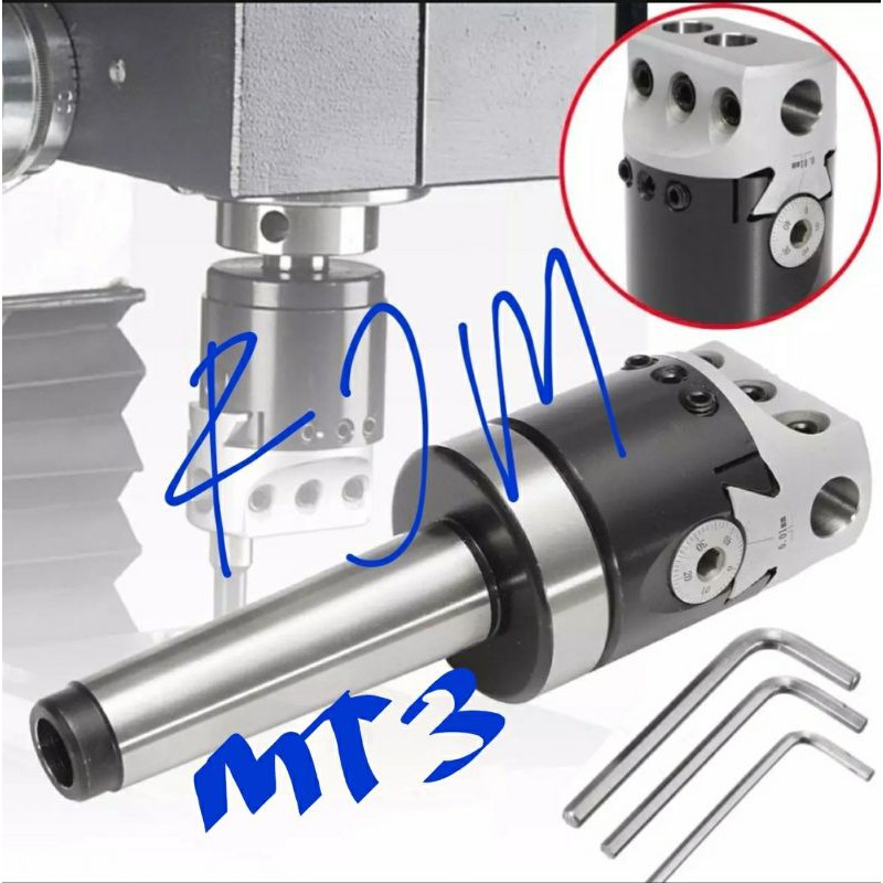 Universal 50mm MT3- Boring Head With Morse Taper Shank For Lathe Milling Tool EB