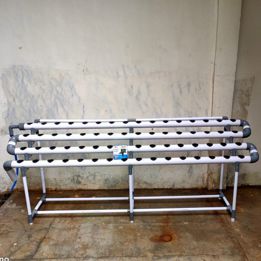 PAKET INSTALASI NFT HIDROPONIK (2 INC x 2 METER) + RANGKA 3/4 AW