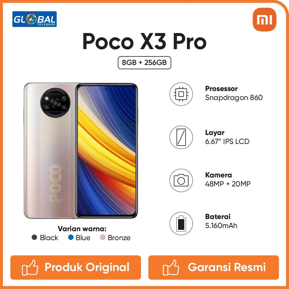 Jual Xiaomi Poco X3 Pro Smartphone [8/256Gb] | Shopee Indonesia