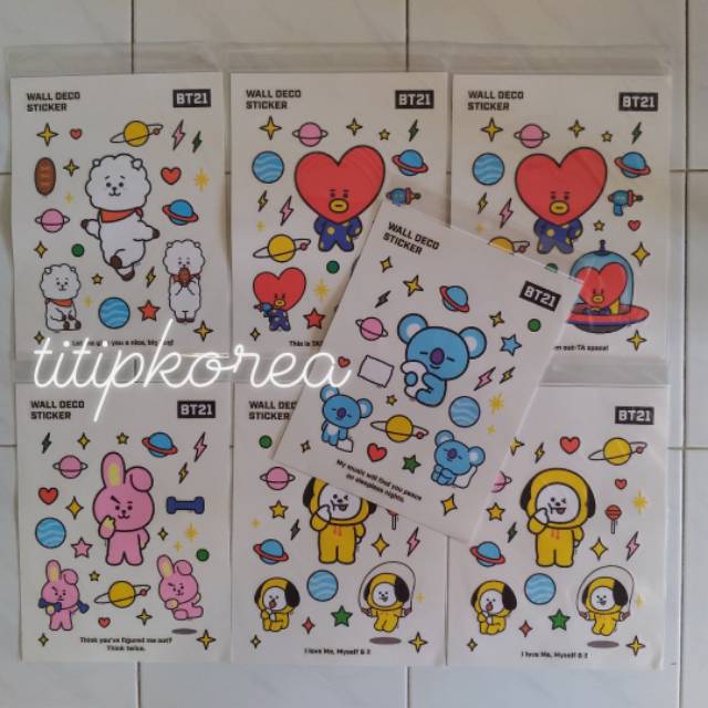 Jual READY STOCK BT21 WALL DECO STICKER OFFICIAL LINE FRIENDS MONOPOLY ...
