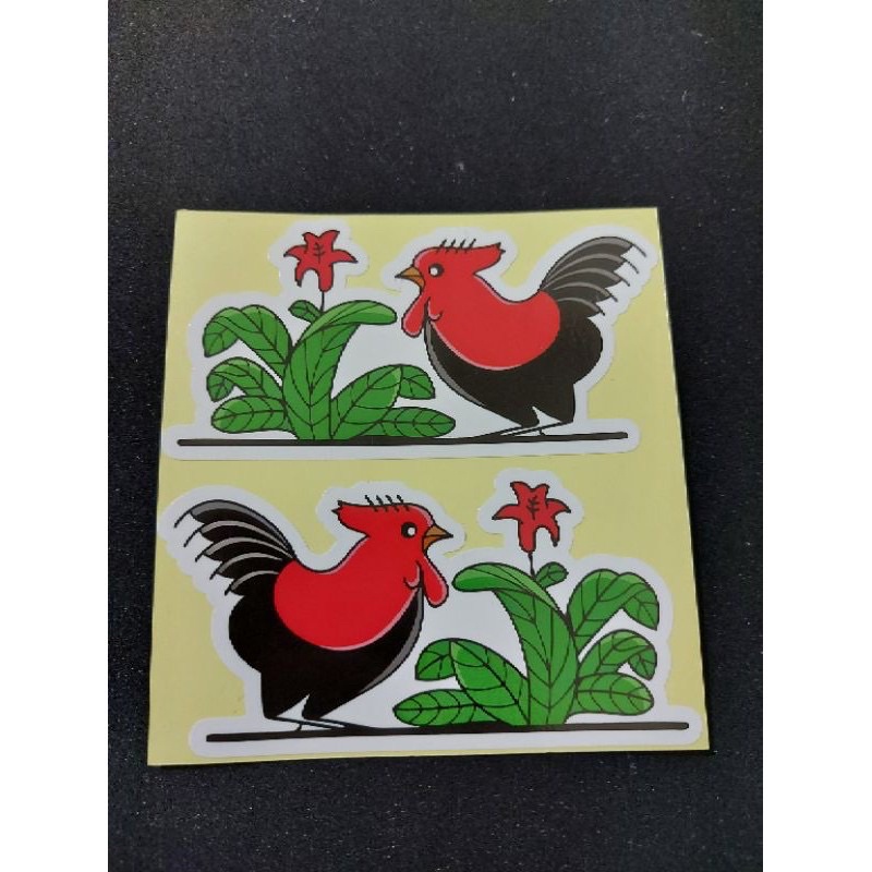 Jual Sticker Stiker Helm Motor Cutting Ayam Jago | Shopee Indonesia